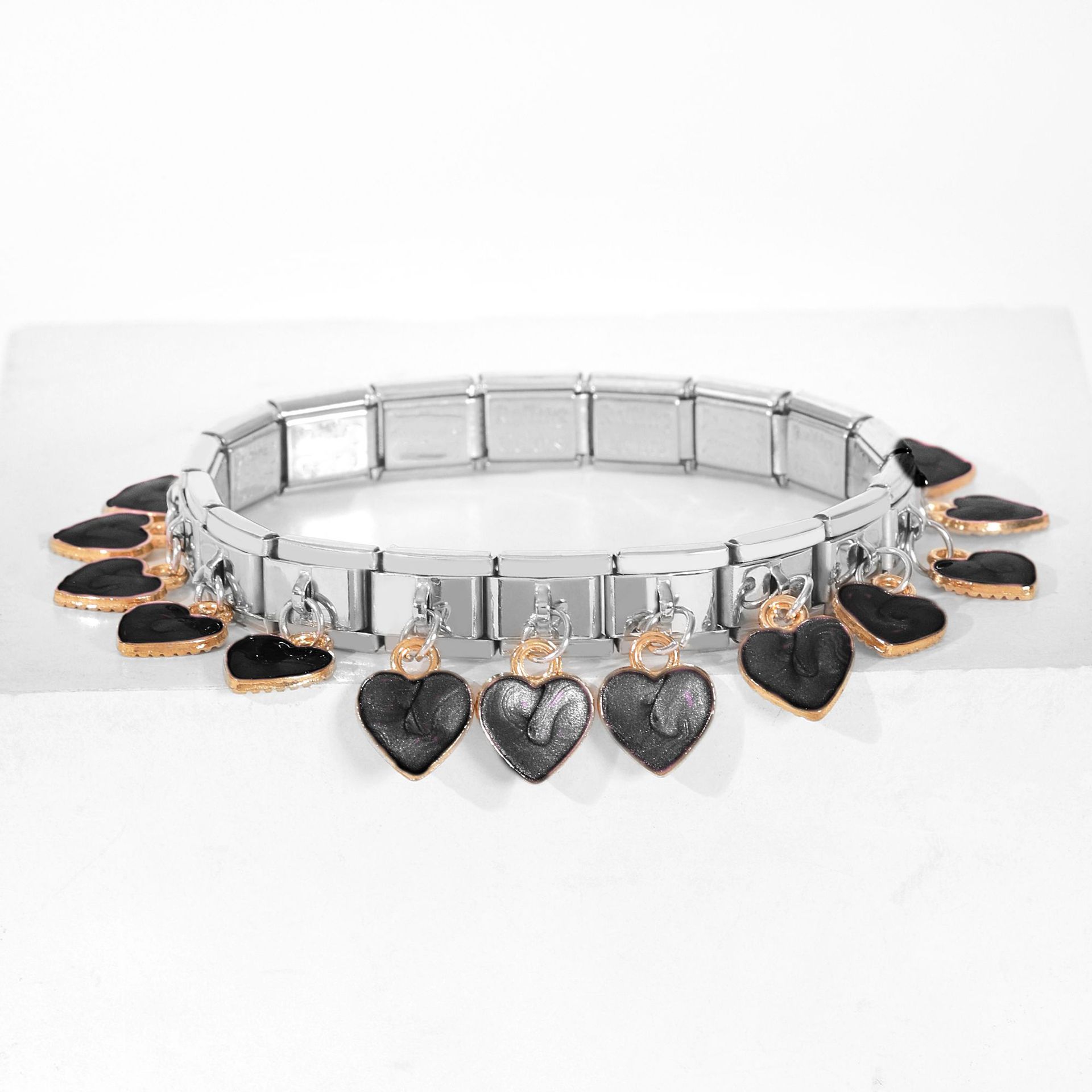 1 Piece Stainless Steel Heart Shape Polished Beads display picture 3
