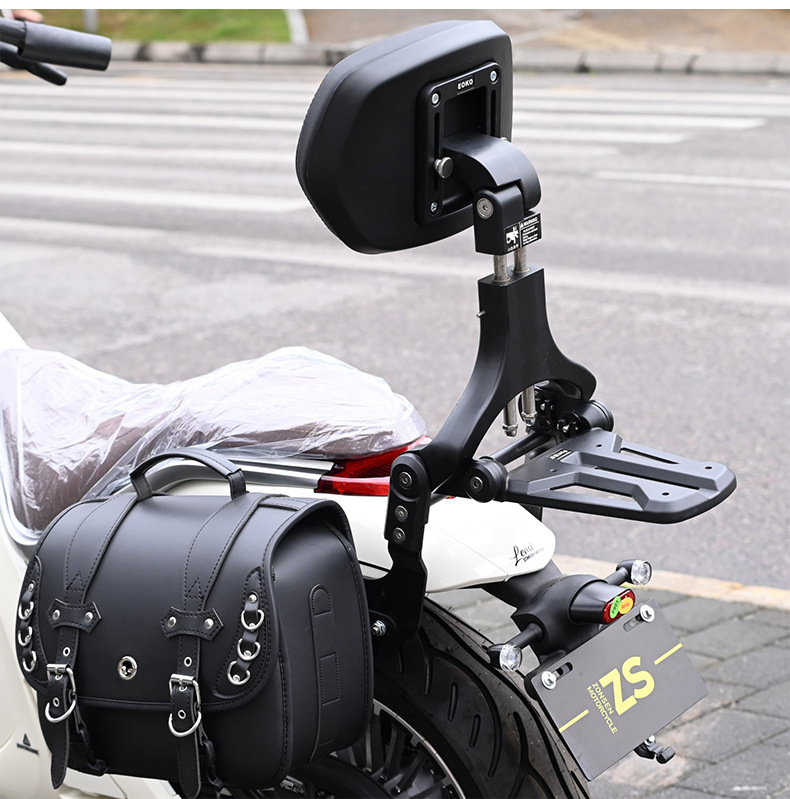 Suitable for Zongshen LEMI -24.999999999% off motorcycle with stackable backrests for driver and passenger, and retractable seat backrests