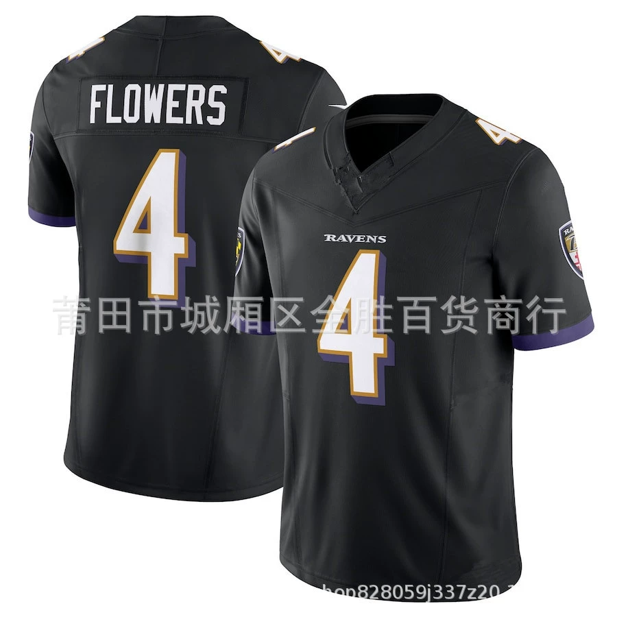 Футболка регбийная Балтс Рейвенс Baltimore Ravens 4#Zay Flowers джерси