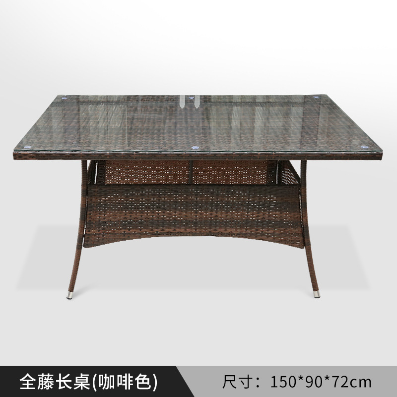 Nórdico de gama alta patio al aire libre cuerda tejida mesa y silla casa pequeña silla combinación patio jardín sillón mesa individual y silla