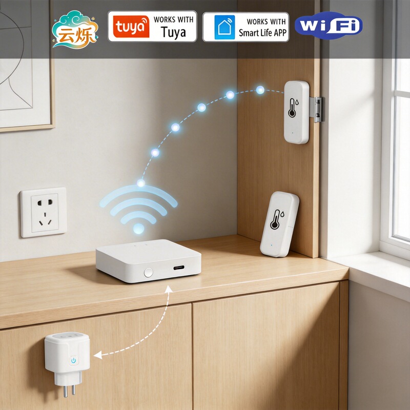 Direct Supply from the Manufacturer, Supports Cross-Border Use, Tuya Smart Wifi Series, Remote App Control, Compatible with Alexa and Google's Major Speakers