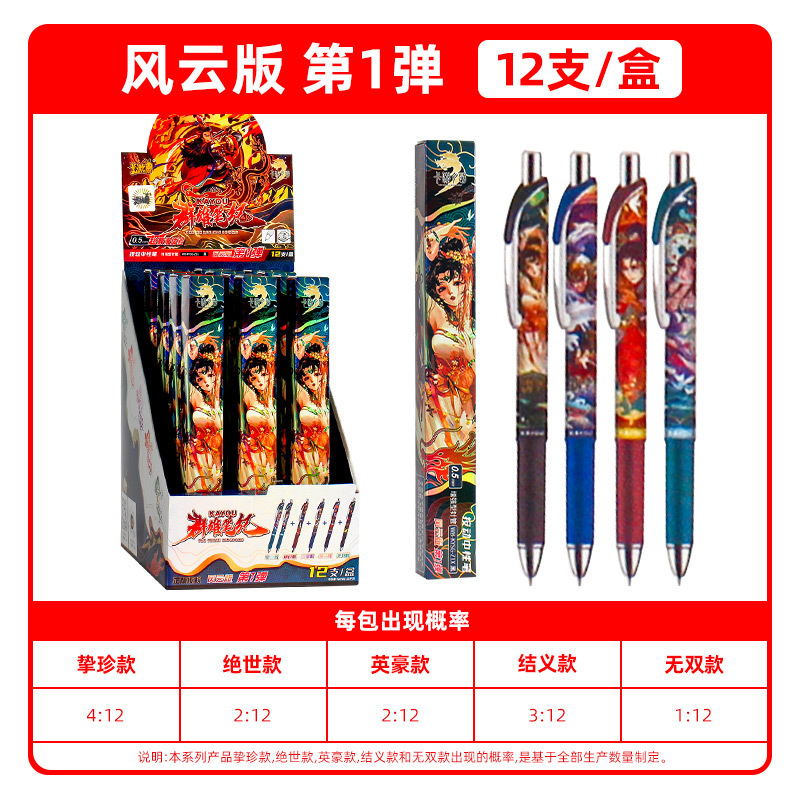 卡游蛋仔派对盲盒笔狂欢版第4弹中性笔奥特曼盲盒笔第16弹按动水|undefined