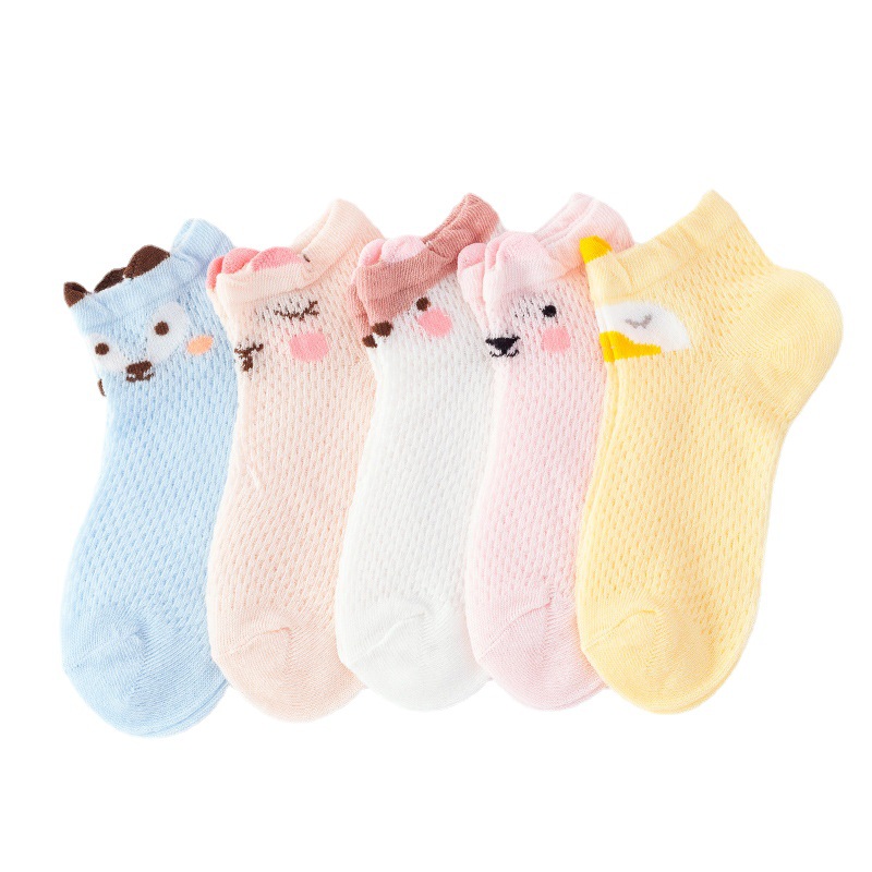 Children's summer thin cartoon breathable socks girl's