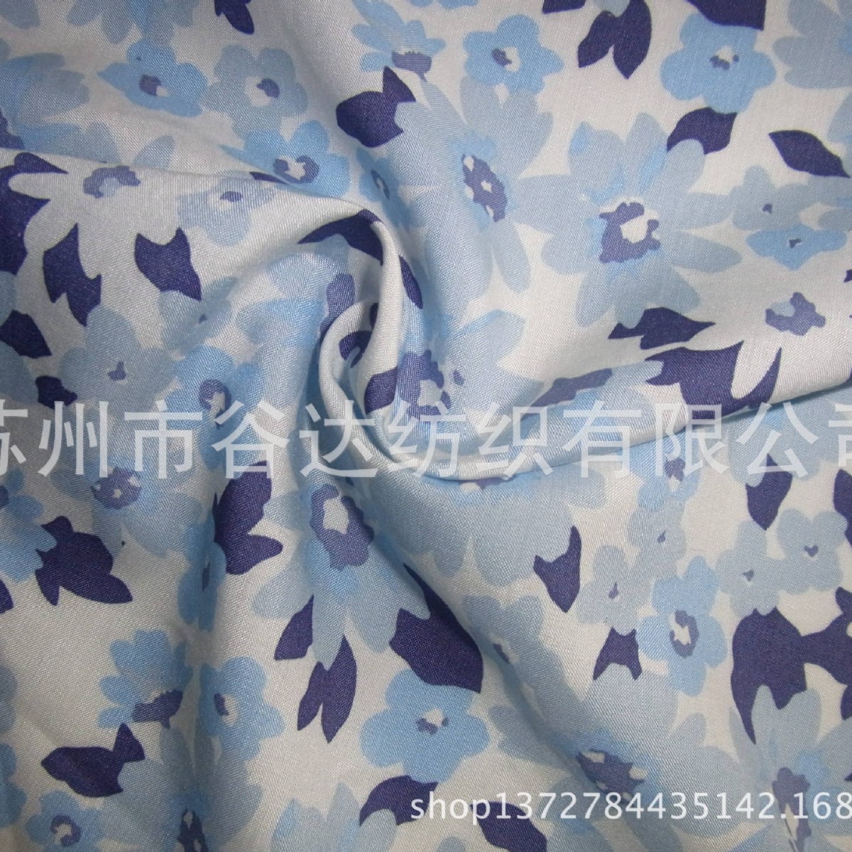 厂家供应：仿真丝印花  / 涤纶雪纺印花75D*75D