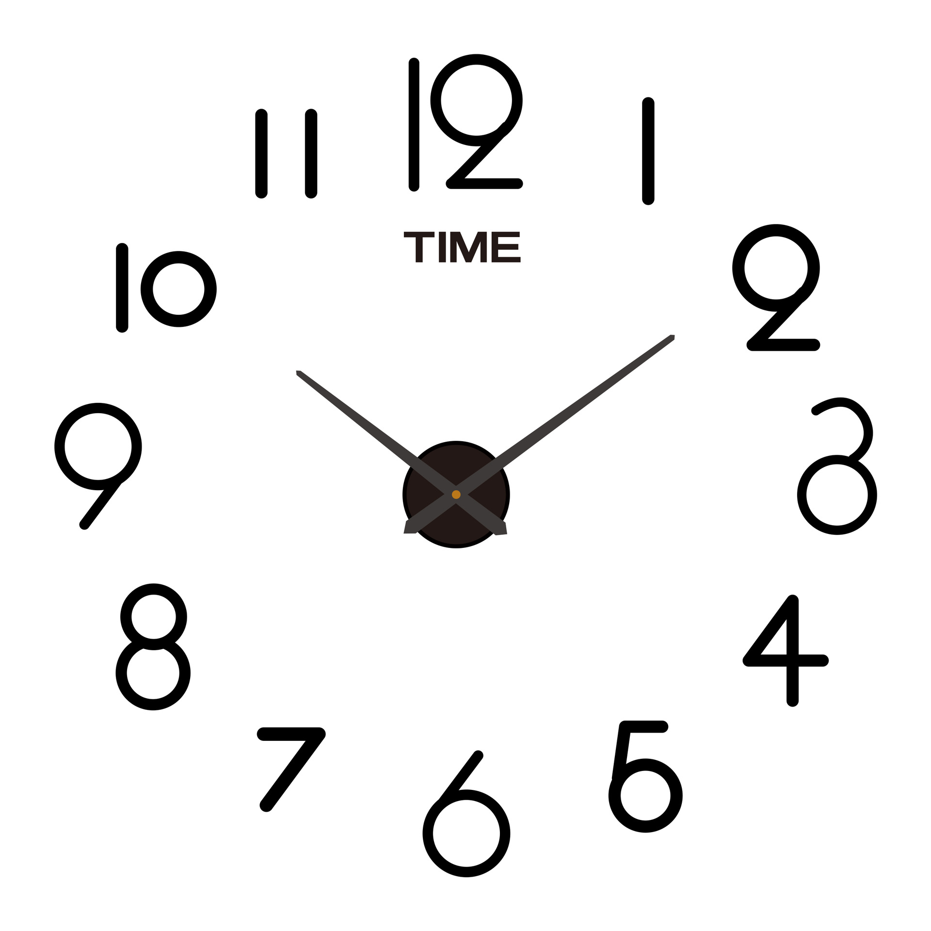 Creativo acrílico luminoso DIY Reloj nórdico de pared simple sala de estar entrada mudo reloj personalizado digital Reloj decorativo