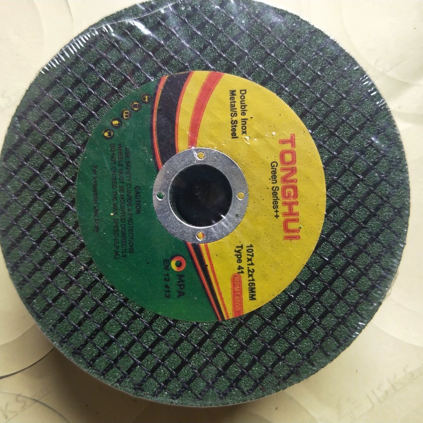 Двойная сетка зеленый 107*1,2 коричневый корундовый шлифовальный круг острый угловой шлифовальный станок четырехдюймовый прочный режущий элемент