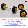 Alloy car, car model, modified wheels, rubber tires, scale 1:64