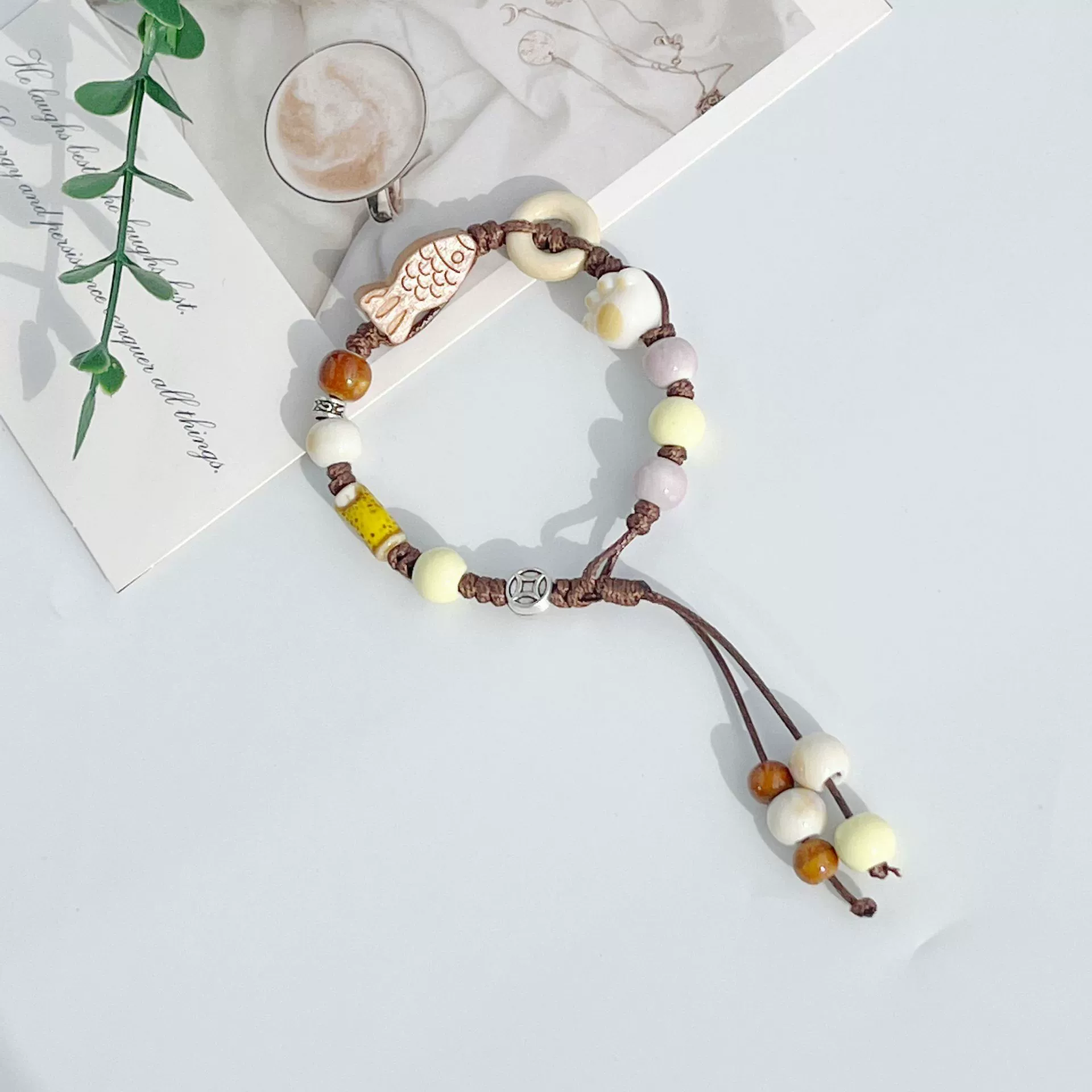 Керамическая bracelet Jingdezhen Новая китайская керамическая браслет украшение студент тибетский рукав из верёвки ручной вязки станция студенческие подарки