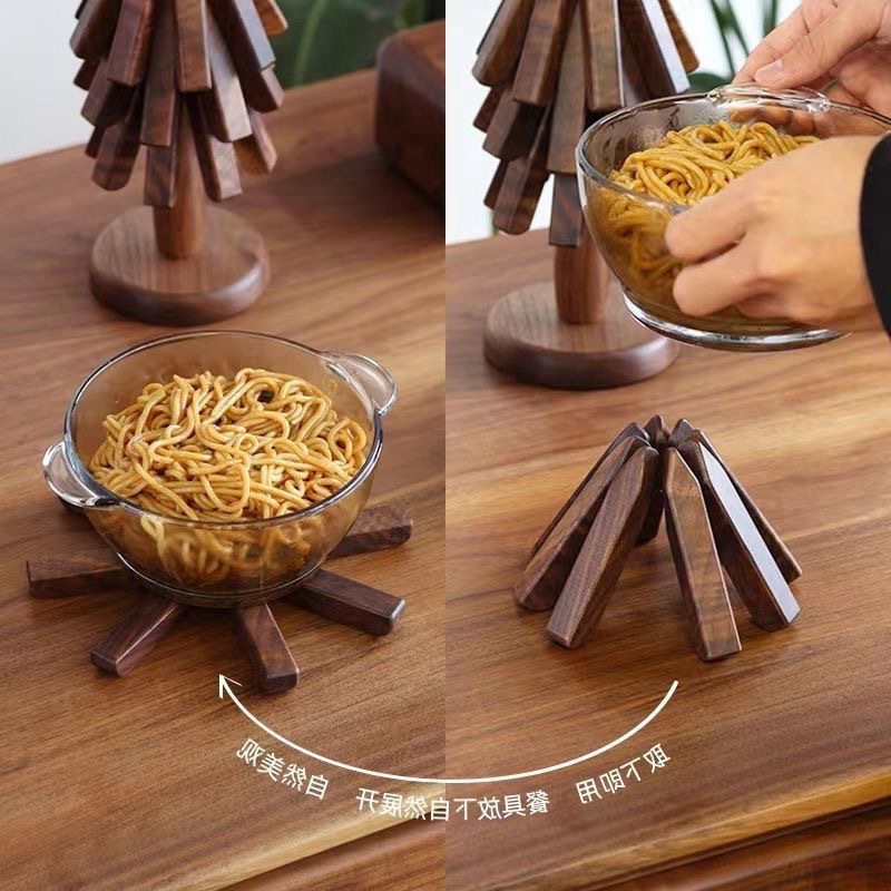 Black walnut solid wood heat thermal pad dining tabletop thermal…