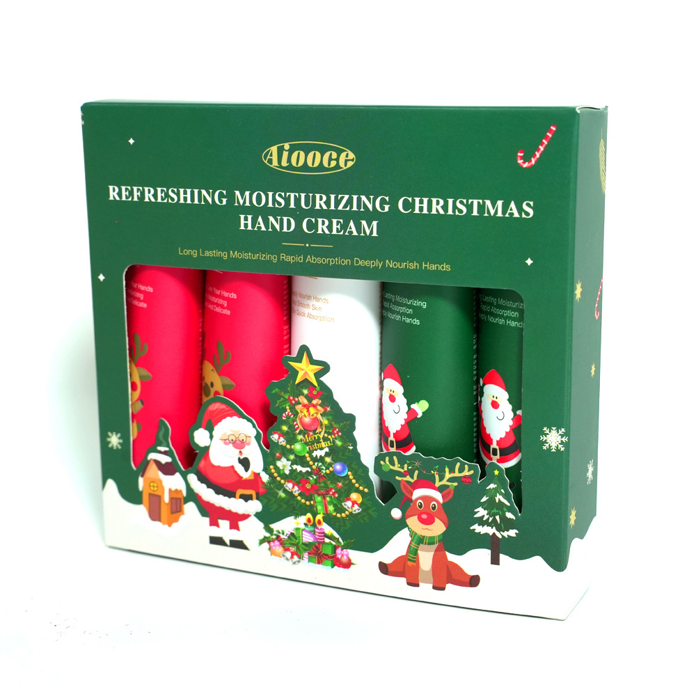 Aiooce Christmas Hand Cream Kit Box 5 Pack 150ml Hidratante Hand Skin Care Transfronterizo