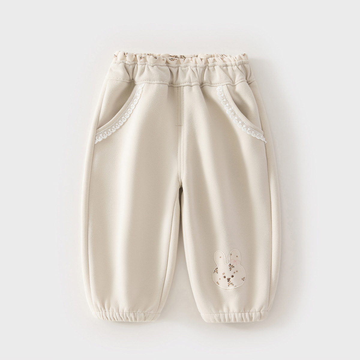 Pantalones de niñas primavera y otoño niños dulces zapatos de pie 2026 bebé casual pantalones largos versátiles lámparas