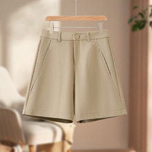 西装五分裤女2025夏季新款高腰宽松直筒短裤显瘦薄款外穿阔腿中裤