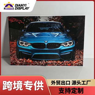 Cross-Border Source Factory Led Car Poster High-Definition Luminous Decorative Painting Car Holiday Theme Background Decoration