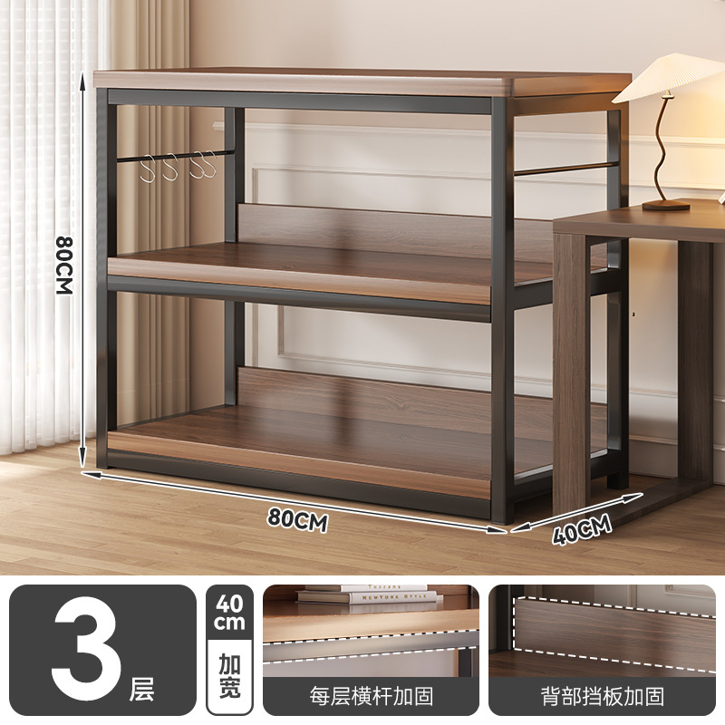 Estante de libros de piso integrado contra la pared hogar multicapa hierro forjado libro de dibujo estante de almacenamiento gabinete de oficina