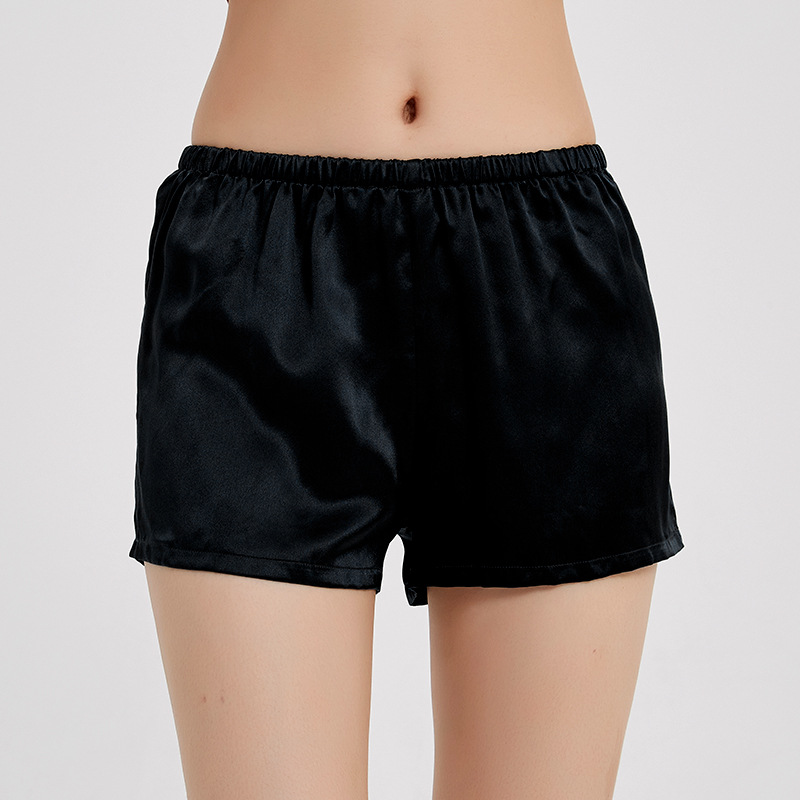 夏の新しい女性用シルクボクサーパンツ、露出防止安全パンツ、100% マルベリーシルク、快適で通気性のあるボトムショーツ