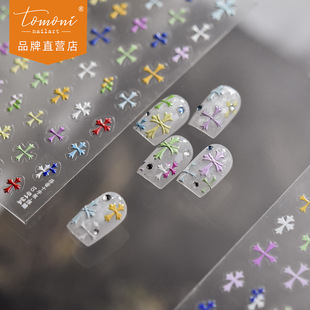 Tomoni Anaglyph Nail Art Stickers Explosions Vintage Nail Art Stickers Advanced Sense Bud Cross Nail Art Stickers Mixed