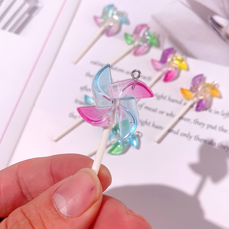 Nuevo molino de viento gradiente concha serie de colgante acrílico DIY colgante llavero accesorios accesorios