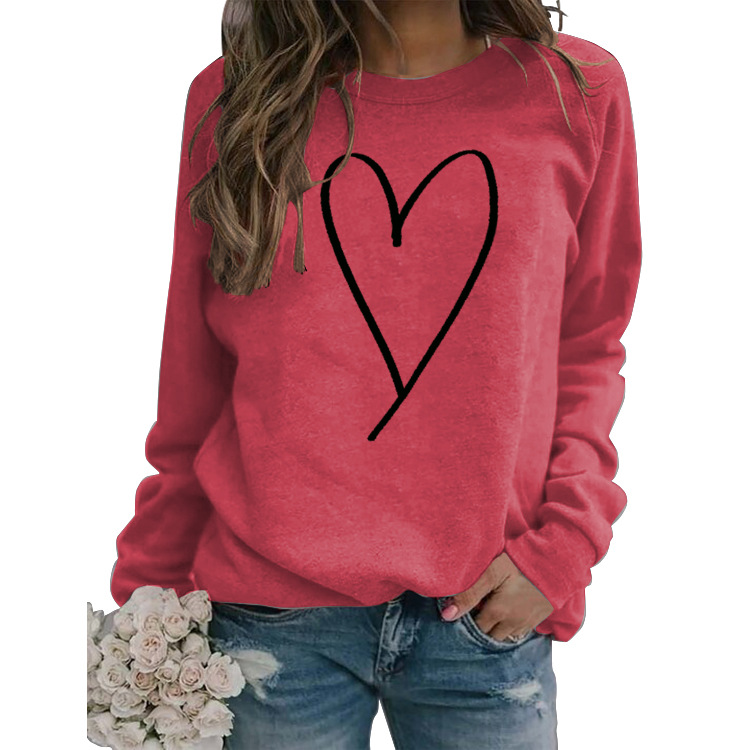 Women's Hoodie Long Sleeve Hoodies & Sweatshirts Printing Fashion Heart Shape display picture 38