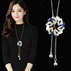 Sweater, advanced long necklace, demi-season fashionable universal accessory with tassels, pendant, Korean style, wholesale, high-quality style