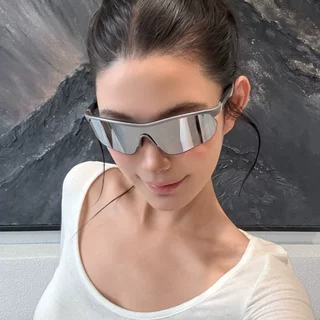 一体骑行眼镜小框连体片户外运动山地自行车墨镜防晒太阳镜跨境