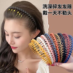 シンプルなキャンデー系の純色のカチューシャは韓国のカチューシャを傷つけません。