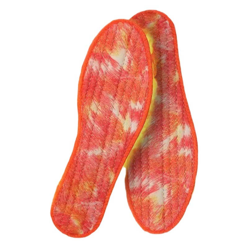 Теплые Зимние Стельки с подкладкой из хлопка, красные стельки с хвостом Феникса для мужчин и женщин, стельки с подкладкой на флисовой подкладке, шерстяной войлок оптом