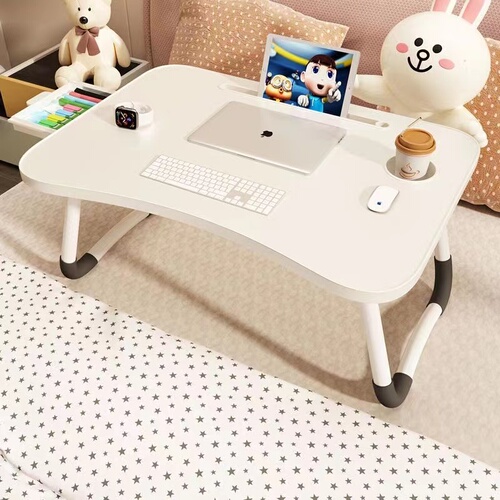 Bed desk, computer folding table, bed for eating, primary school student dormitory homework desk, shrinkable dining table
