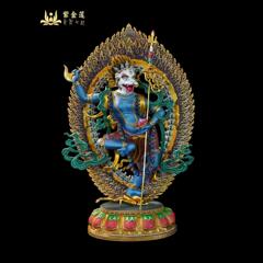紫金蓮ネパールチベット工芸蔵伝密宗ネパール金獅子面仏母純銅手彫り