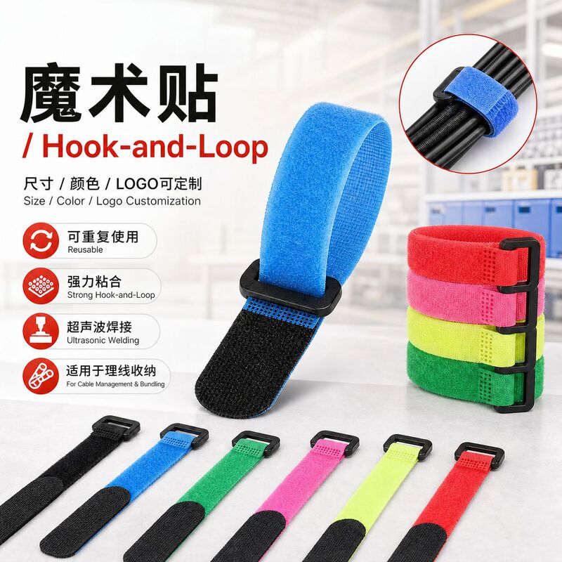 Cross-Border New Anti-Slip Self-Adhesive Buckle Velcro Elastic Elastic Nylon Reverse Buckle Black Color Strap Velcro Cross-Border New Anti-Slip Self-Adhesive Buckle Velcro Elastic Elastic Nylon Reverse Buckle Black Color Strap Velcro