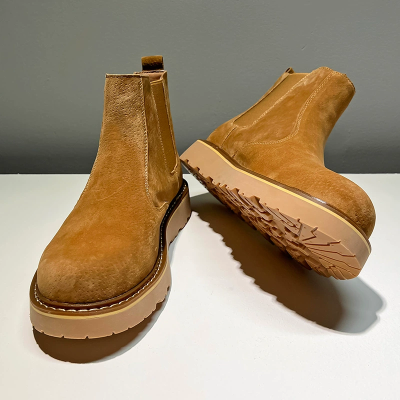 Martens, мужские высокие сапоги на платформе в английском стиле, натуральная кожа