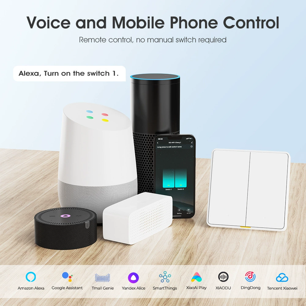 Смарт-выключатель Zigbee настенный, одинарная цепь света, магнит, совместим Tuya APP, с таймером и голосом