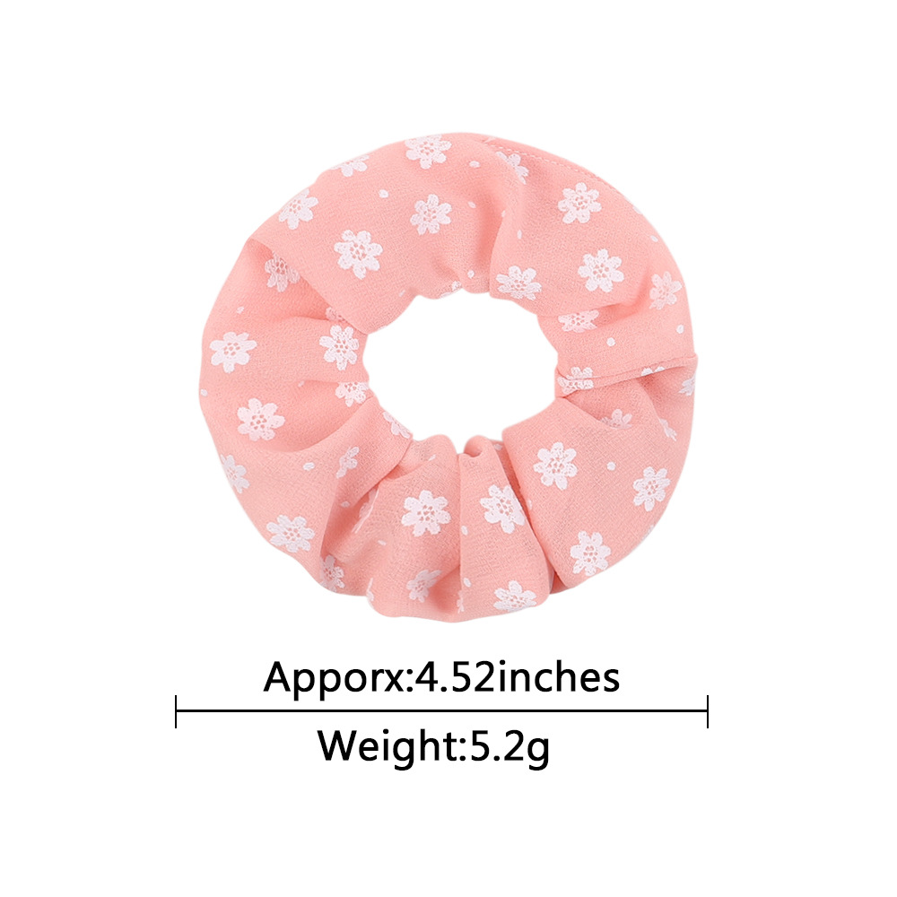 Wholesale Jewelry Candy Color Chiffon Floral Hair Scrunchies Set Nihaojewelry display picture 2