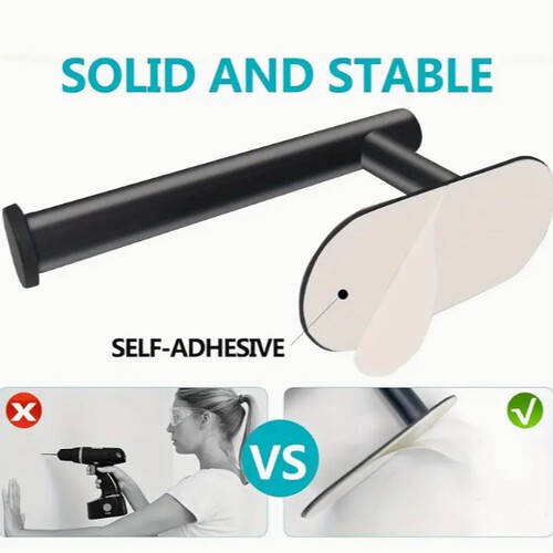 Stainless steel bathroom toilet paper holder paper towel rack without nails paper towel holder bathroom paperless toilet paper holder