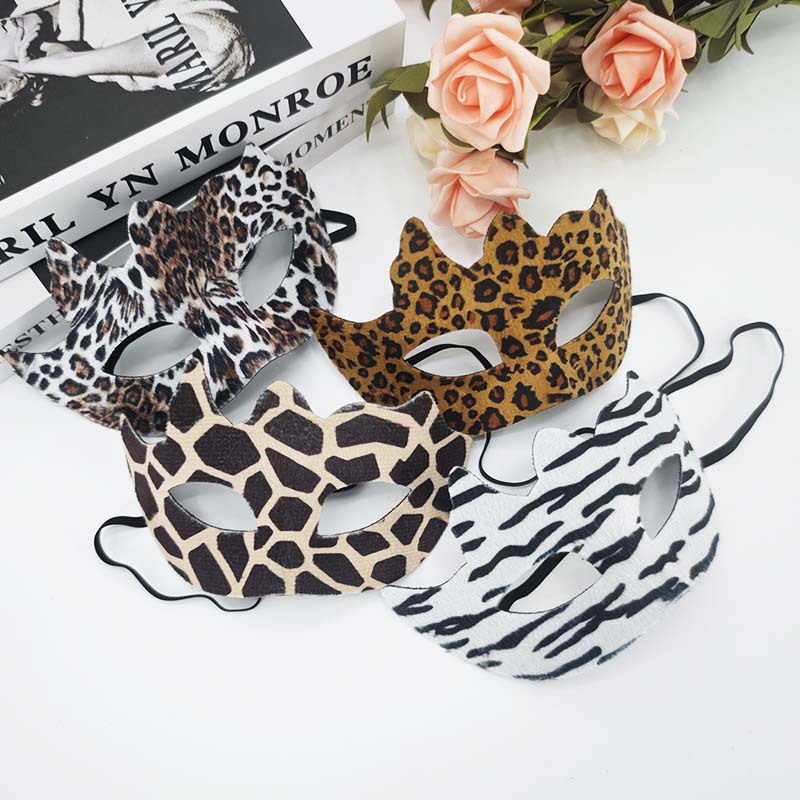 Nueva máscara de estriado animal de Halloween máscara de zebra tigre máscara de girafa máscara de baile
