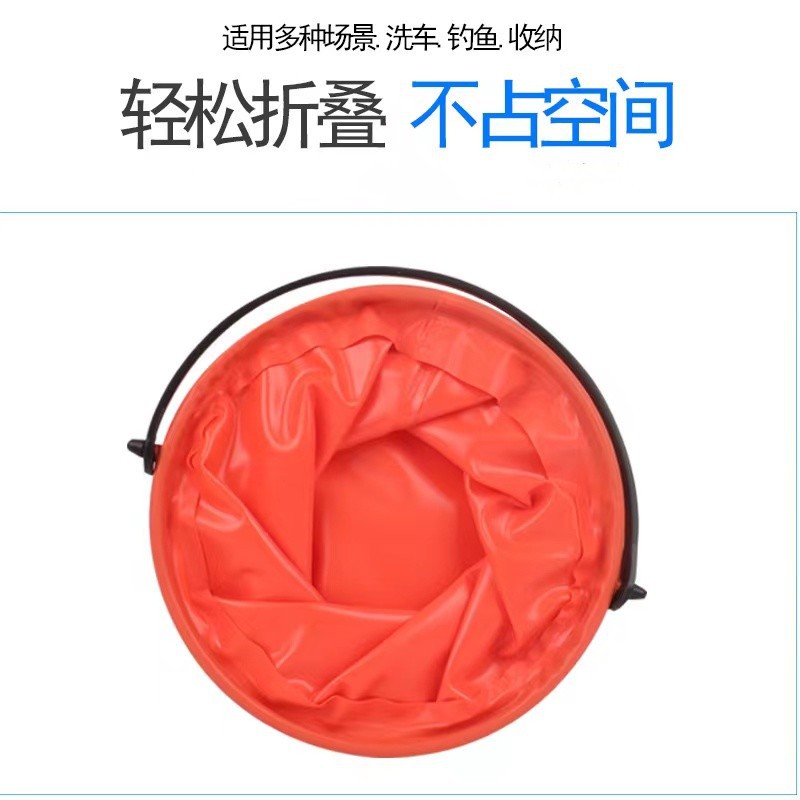 Cubo de lavado portátil plegable de la pluma retráctil de tamaño pequeño con compartimento cubo pequeño para pintar Cubo de playa sin compartimento