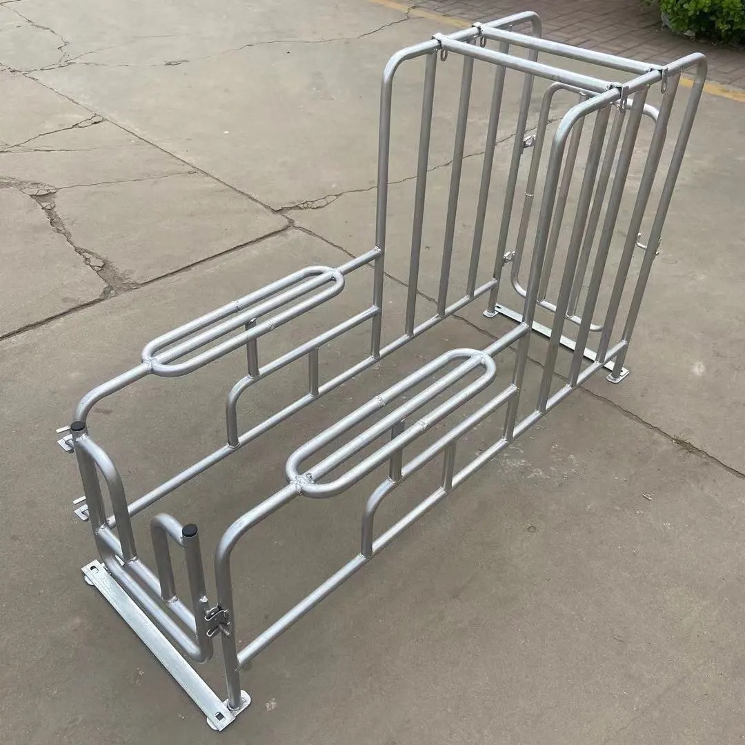 Rack de semilla de cerdas elevación rack de semilla de cerdo pie bajo rack de semilla de suelo galvanizado en caliente soporte de recolección de semilla