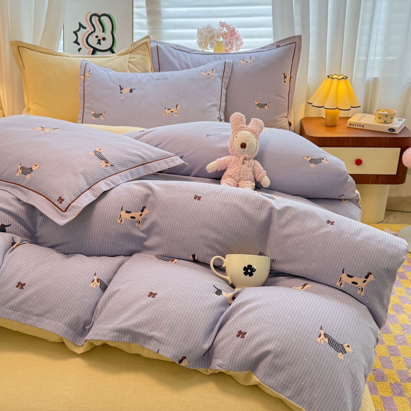 2025 otoño y invierno nuevo algodón grueso molienda cama de tres piezas cubierta de sábanas de algodón dormitorio cama de cuatro piezas