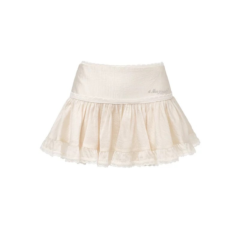 Lace pleated skirt 8888 [ready in stock] / S (add to favorites & follow for priority shipping)