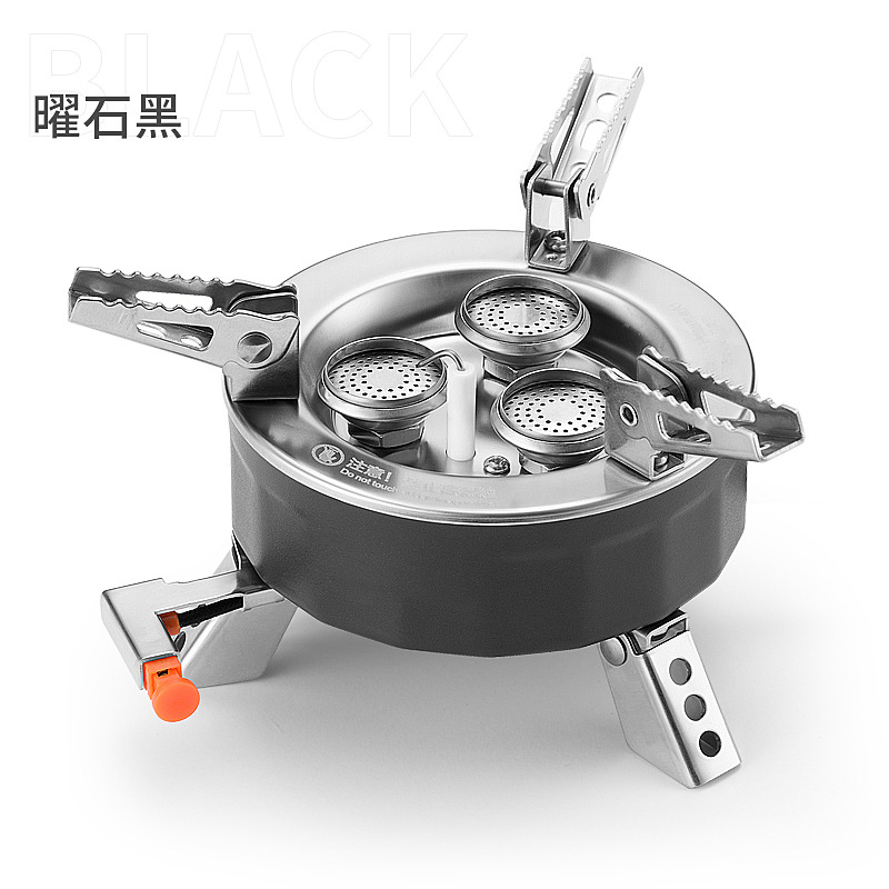 Nuevo núcleo de cobre azul fuego Samsung estufa de camping estufa portátil plegable a prueba de viento equipo de picnic horno de tres núcleos estufa de tarjeta