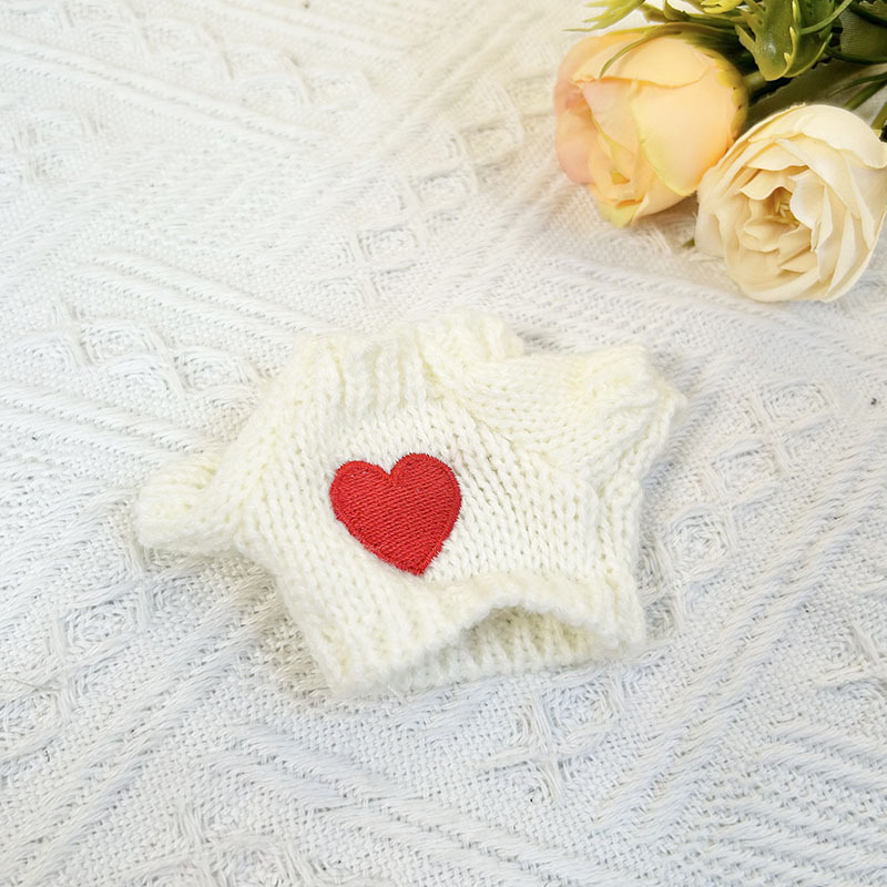 15cm ciego caja pull paño suéter pantalones macaron labubu colgante muñeca suéter Año Nuevo suéter lindo