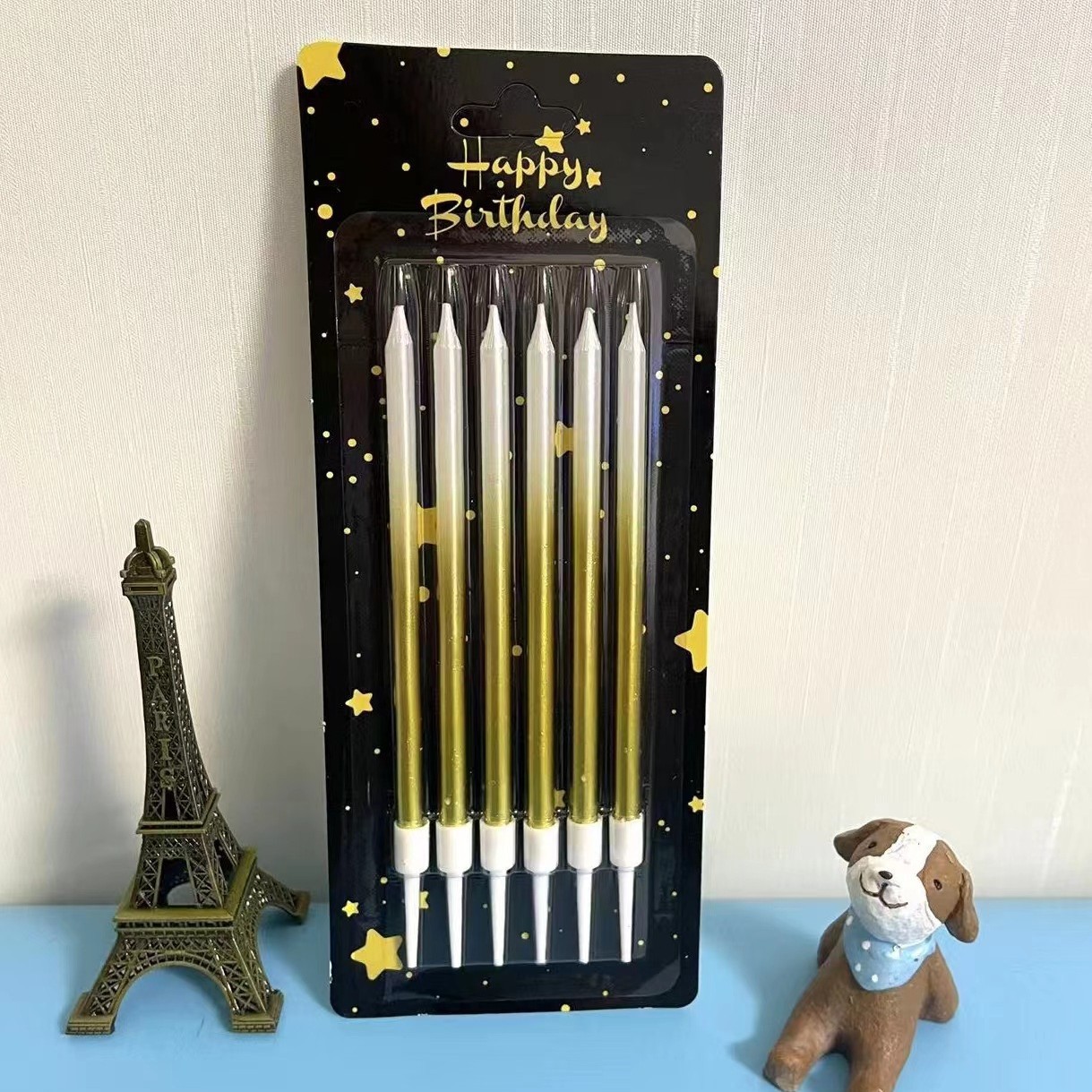 Gradiente de poste de luz vela de cumpleaños creativo fiesta romántica pastel Necesidades de personalizado