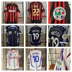 Classic Retro Ac Milan Argentina France National Team Kaka Messi Zidane Jersey Football Shirt