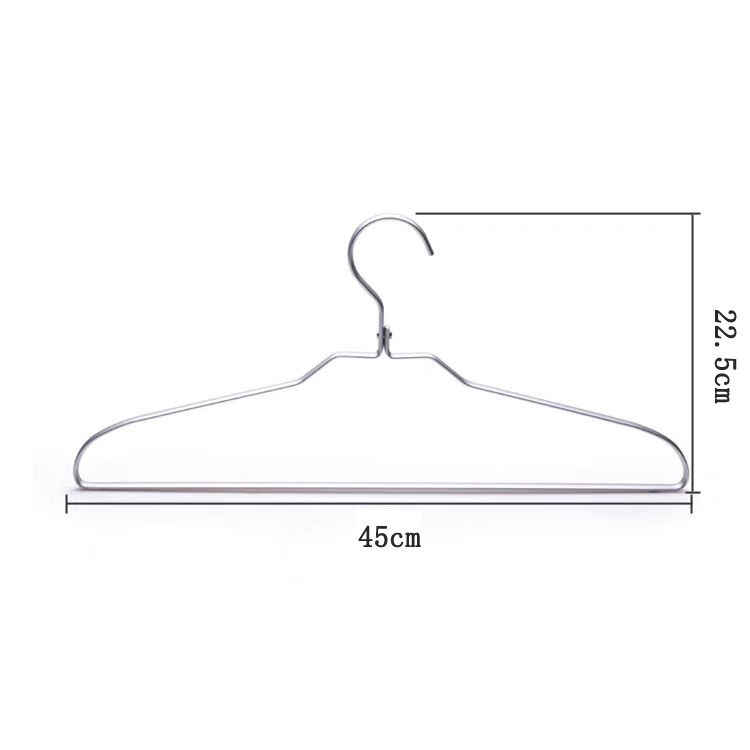 Percha de aluminio no impresa pantalones de secado de metal pantalones de rack clip percha de aleación de aluminio sin costura ropa gruesa antideslizante soporte ventas directas de fábrica