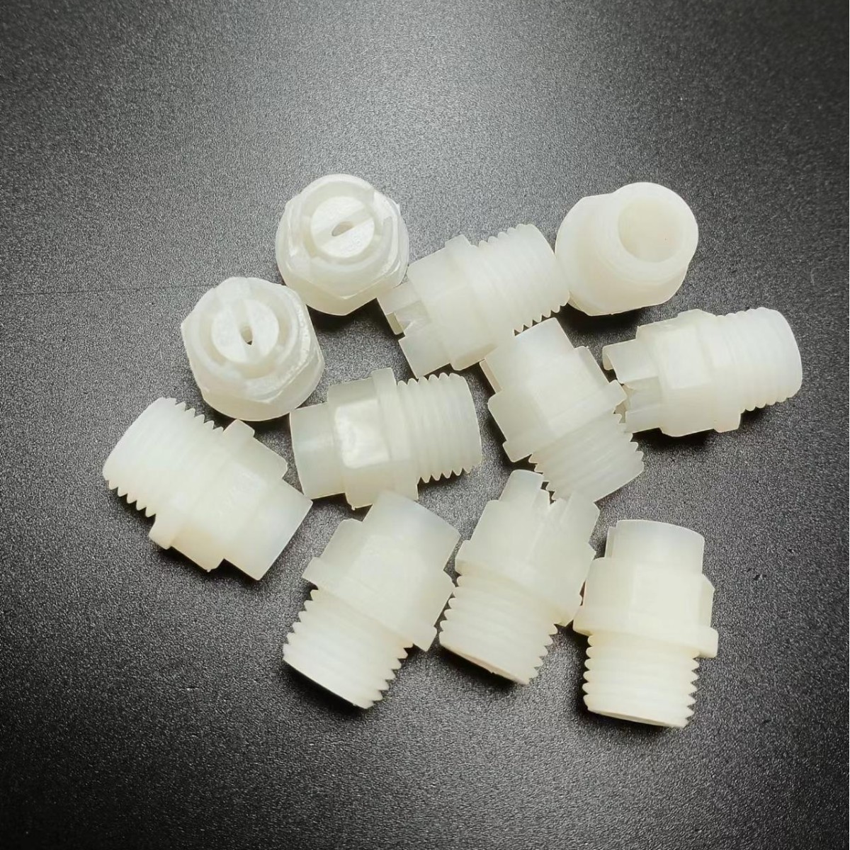 PP塑料一体扇形喷嘴电镀锥形连体喷淋螺纹雾化洗车机脱硫塔喷头