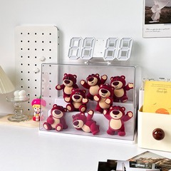 Strawberry Bear Blind Box Display Rack Collection Pop Mart Figure Display Cabinet Home Use High Transparency Acrylic Display Box