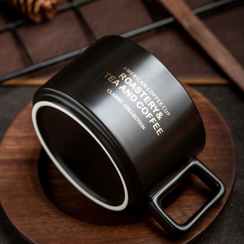 Taza de café americana con taza de nuez, taza de cerámica, taza de cerámica, regalo de mano