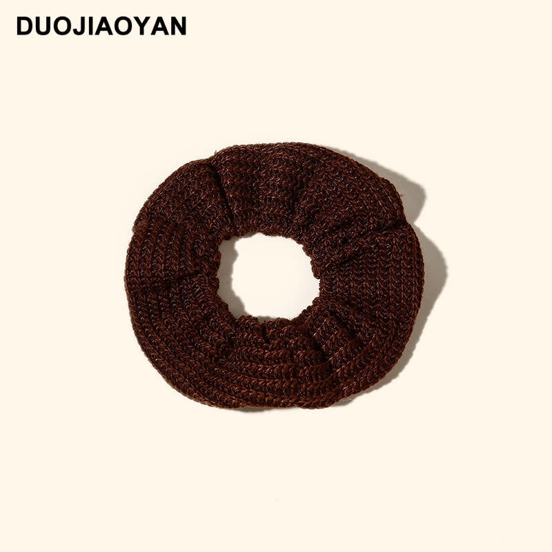 Knitted Solid Color Stretch Headband Scrunchy Tie Hair Headband display picture 6