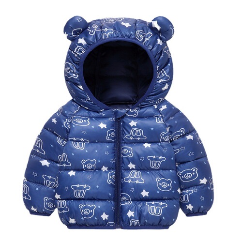 Amazon Children's Clothing  Autumn and Winter New Cartoon Children's Down Padded Jackets for Small and Medium-sized Children's Padded Jackets for Boys and Girls