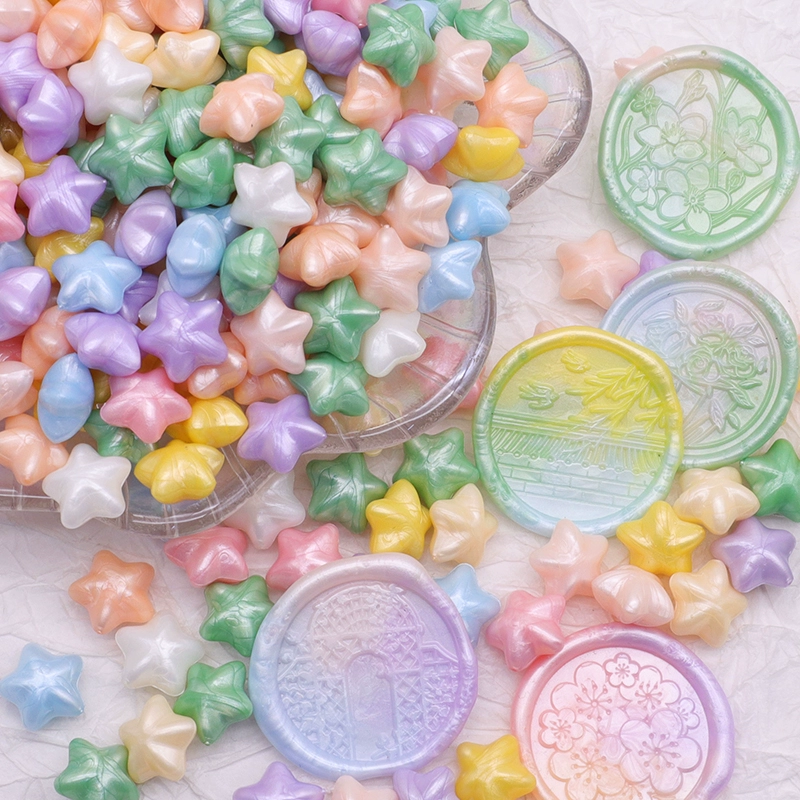 Толстая звезда огненная печать воск смешанный цвет воск воск огненной краски маленькая бутылка в маленькой сумке с огненной краской печать воск макарон цвет