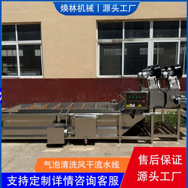 连续式大型果蔬气泡清洗机 全304不锈钢材质 玉米土豆辣椒清洗机